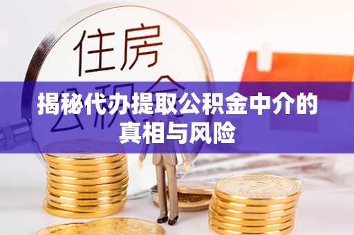 海安揭秘代办提取公积金中介的真相与风险