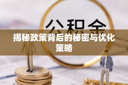 海安揭秘政策背后的秘密与优化策略