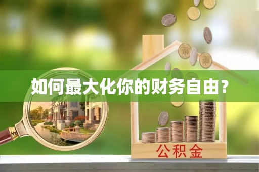 海安如何最大化你的财务自由？