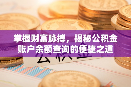 海安掌握财富脉搏，揭秘公积金账户余额查询的便捷之道