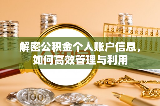 海安解密公积金个人账户信息，如何高效管理与利用