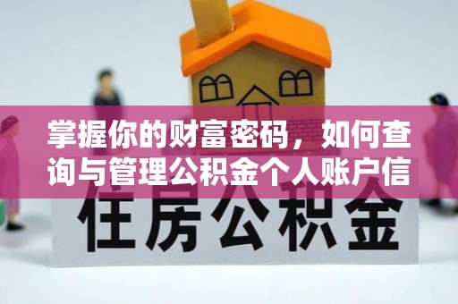 海安掌握你的财富密码，如何查询与管理公积金个人账户信息